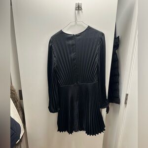 Black long sleeve mini dress